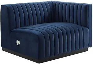 Conjure Channel Tufted Performance Velvet Right-Arm Chair by Modway