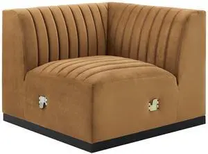 Conjure Channel Tufted Performance Velvet Left Corner Chair by Modway
