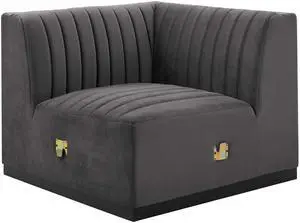 Conjure Channel Tufted Performance Velvet Left Corner Chair by Modway
