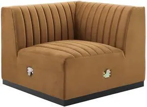 Conjure Channel Tufted Performance Velvet Right Corner Chair by Modway