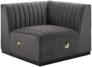 Conjure Channel Tufted Performance Velvet Right Corner Chair by Modway