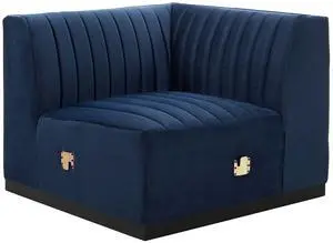 Conjure Channel Tufted Performance Velvet Right Corner Chair by Modway
