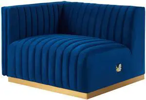 Conjure Channel Tufted Performance Velvet Left-Arm Chair by Modway