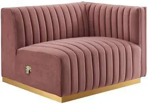 Conjure Channel Tufted Performance Velvet Right-Arm Chair by Modway