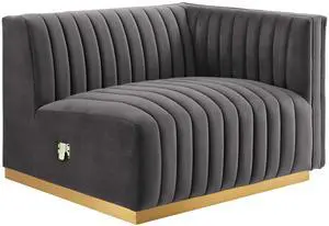 Conjure Channel Tufted Performance Velvet Right-Arm Chair by Modway