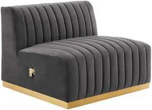 Conjure Channel Tufted Performance Velvet Armless Chair by Modway