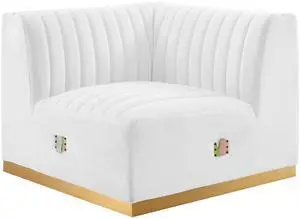 Conjure Channel Tufted Performance Velvet Left Corner Chair by Modway