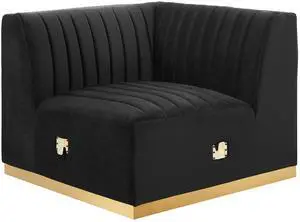 Conjure Channel Tufted Performance Velvet Right Corner Chair by Modway