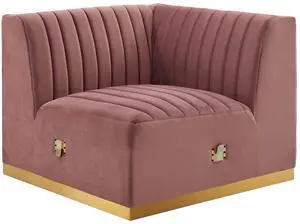 Conjure Channel Tufted Performance Velvet Right Corner Chair by Modway