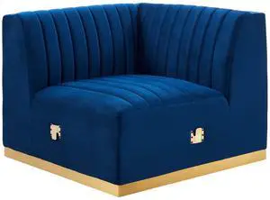 Conjure Channel Tufted Performance Velvet Right Corner Chair by Modway