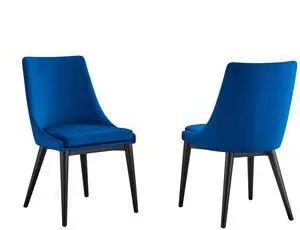 Viscount Accent Performance Velvet Dining Chairs Set of 2 by Modway