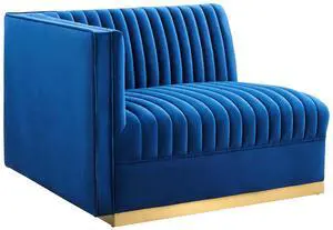 Sanguine Channel Tufted Performance Velvet Modular Sectional Sofa Left-Arm Chair by Modway
