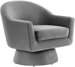 Astral Performance Velvet Fabric and Wood Swivel Chair by Modway