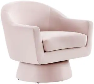 Astral Performance Velvet Fabric and Wood Swivel Chair by Modway