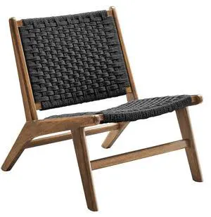 Saoirse Woven Rope Wood Accent Lounge Chair by Modway