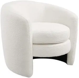 Affinity Upholstered Boucle Fabric Curved Back Armchair by Modway