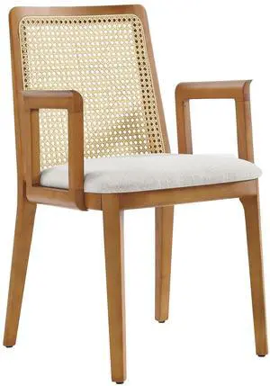 Monarch Wood and Rattan Dining Armchair by Modway Monarch Wood and Rattan Dining Armchair by Modway
