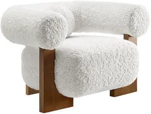 Jace Faux Fur Fabric Accent Chair by Modway