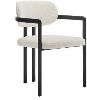 Elio Barrel Fabric and Metal Dining Chair by Modway