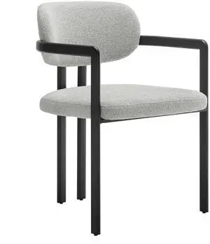 Elio Barrel Fabric and Metal Dining Chair by Modway