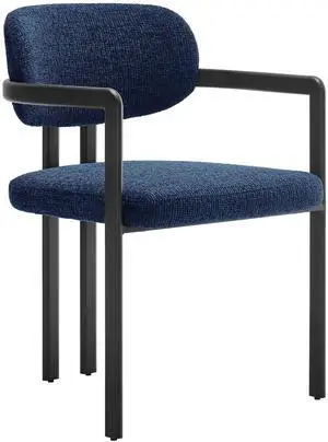 Elio Barrel Fabric and Metal Dining Chair by Modway