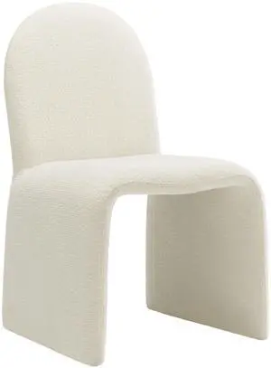 Junia Boucle Upholstered Arch Armless Dining Chair by Modway