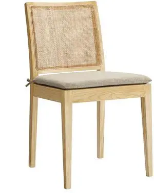 Ovard Wood and Rattan Dining Chair by Modway