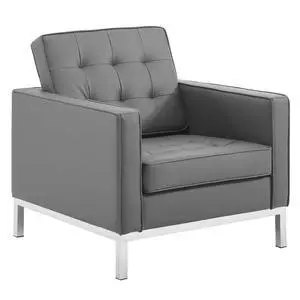 Loft Tufted Vegan Leather Armchair by Modway Loft Tufted Vegan Leather Armchair by Modway