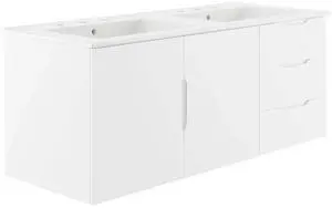 Vitality 48" Double Sink Bathroom Vanity White White EEI-5785-WHI-WHI Vitality 48" Double Sink Bathroom Vanity White White EEI-5785-WHI-WHI