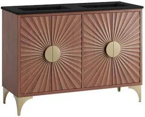 Daylight 48" Double Sink Bathroom Vanity Black Walnut EEI-6308-BLK-WAL Daylight 48" Double Sink Bathroom Vanity Black Walnut EEI-6308-BLK-WAL