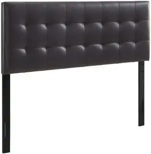 Lily Queen Upholstered Vinyl Headboard - Brown Lily Queen Upholstered Vinyl Headboard - Brown