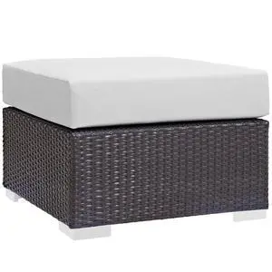 Convene Outdoor Patio Fabric Square Ottoman by Modway Convene Outdoor Patio Fabric Square Ottoman by Modway