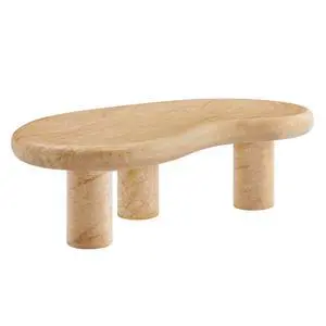 Elowen Indoor - Outdoor Patio Textured Faux Travertine Coffee Table Elowen Indoor - Outdoor Patio Textured Faux Travertine Coffee Table
