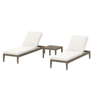 Northlake 3-Piece Outdoor Patio Teak Wood Furniture Set with Chaise Lounges and Side Table by Modway Northlake 3-Piece Outdoor Patio Teak Wood Furniture Set with Chaise Lounges and Side Table by Modway