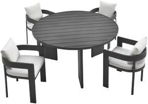 Tahoe 5-Piece Outdoor Patio Aluminum Dining Set Tahoe 5-Piece Outdoor Patio Aluminum Dining Set