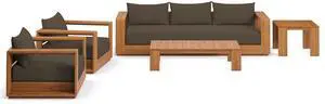 Tahoe 5-Piece Outdoor Patio Acacia Wood Furniture Set by Modway Tahoe 5-Piece Outdoor Patio Acacia Wood Furniture Set by Modway