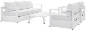 Tahoe Outdoor Patio Powder-Coated Aluminum 4-Piece Set Gray Charcoal EEI-5749-GRY-CHA Tahoe Outdoor Patio Powder-Coated Aluminum 4-Piece Set Gray Charcoal EEI-5749-GRY-CHA