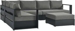 Tahoe 5-Piece Outdoor Patio Powder-Coated Aluminum Sectional Sofa Set by Modway Tahoe 5-Piece Outdoor Patio Powder-Coated Aluminum Sectional Sofa Set by Modway