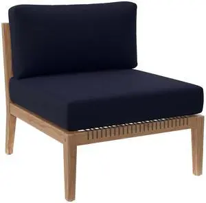 Clearwater Outdoor Patio Teak Wood Armless Chair Gray Light Brown EEI-5856-GRY-LBR Clearwater Outdoor Patio Teak Wood Armless Chair Gray Light Brown EEI-5856-GRY-LBR