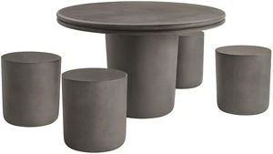 Brion Indoor - Outdoor Patio Concrete 5 Piece Dining Table Set by Modway Brion Indoor - Outdoor Patio Concrete 5 Piece Dining Table Set by Modway