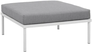 Harmony Outdoor Patio Aluminum Ottoman White Gray Harmony Outdoor Patio Aluminum Ottoman White Gray
