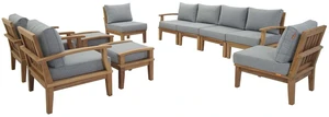 Marina 10 Piece Outdoor Patio Teak Set by Modway Marina 10 Piece Outdoor Patio Teak Set by Modway