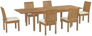 Marina 7 Piece Outdoor Patio Teak Dining Set Marina 7 Piece Outdoor Patio Teak Dining Set