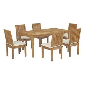 Marina 7 Piece Outdoor Patio Teak Dining Set Marina 7 Piece Outdoor Patio Teak Dining Set