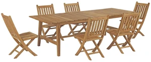 Marina 7 Piece Outdoor Patio Teak Dining Set Marina 7 Piece Outdoor Patio Teak Dining Set