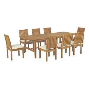 Marina 9 Piece Outdoor Patio Teak Dining Set Marina 9 Piece Outdoor Patio Teak Dining Set