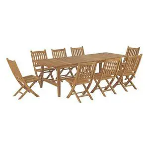 Marina 9 Piece Outdoor Patio Teak Dining Set Marina 9 Piece Outdoor Patio Teak Dining Set
