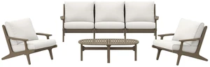 Saratoga 4-Piece Outdoor Patio Teak Wood Furniture Set by Modway Saratoga 4-Piece Outdoor Patio Teak Wood Furniture Set by Modway