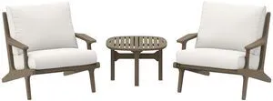 Saratoga 3-Piece Outdoor Patio Teak Wood Furniture Set with Lounge Chairs and Side Table by Modway Saratoga 3-Piece Outdoor Patio Teak Wood Furniture Set with Lounge Chairs and Side Table by Modway