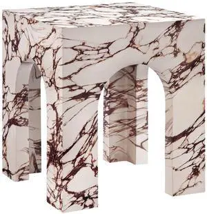 Valen Square Indoor - Outdoor Patio Arched Concrete Side Table Valen Square Indoor - Outdoor Patio Arched Concrete Side Table